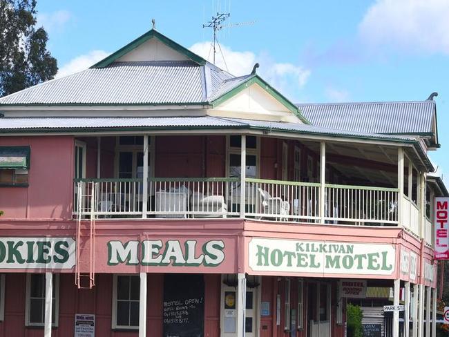 A man was dragged out of the Kilkivan Hotel after a violent outburst.  Photo: Shane Zahner