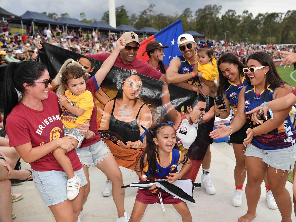 The Brill family at the NAB AFLW grand final. Picture: Patrick Woods
