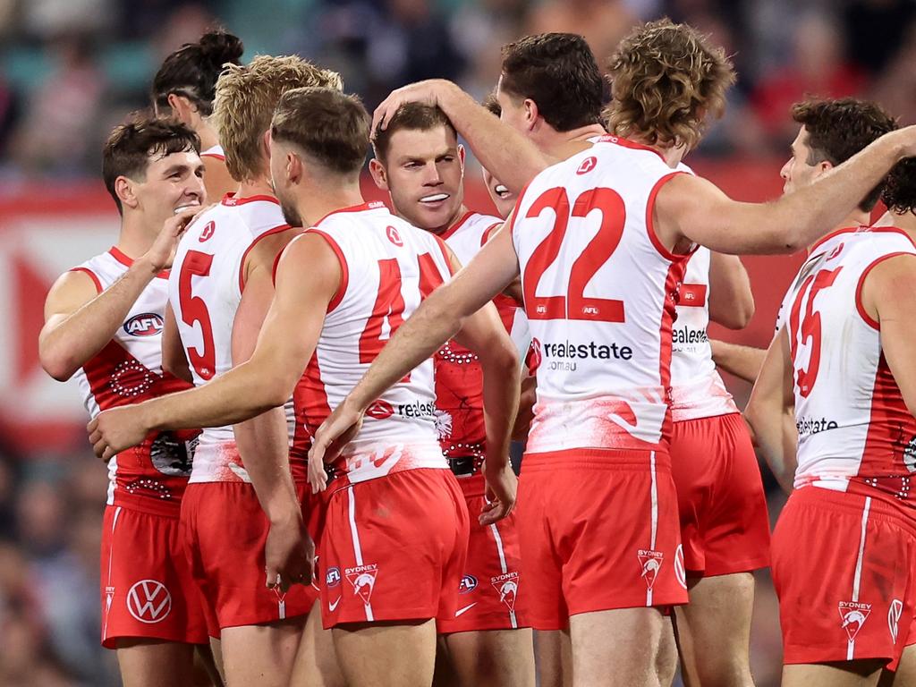 The Swans are flying on top of the AFL ladder. (Photo by Matt King/AFL Photos/via Getty Images)