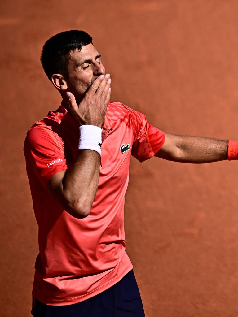 New French Open top dog. (Photo by JULIEN DE ROSA / AFP)