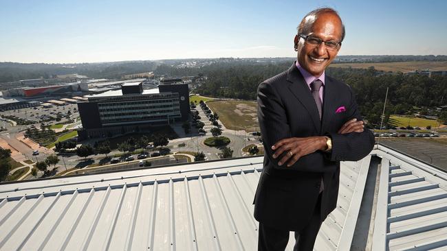 Maha Sinnathamby is the brains behind the fast-growing Springfield estate, Australia’s largest planned community. Picture: Lyndon Mechielsen