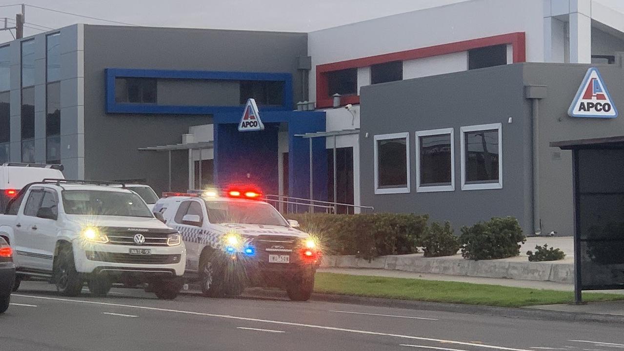 Police were on the scene at a North Geelong service station following reports of a suspicious package.