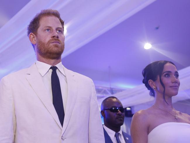 Prince Harry and Meghan Markle in Nigeria. Picture: Getty Images