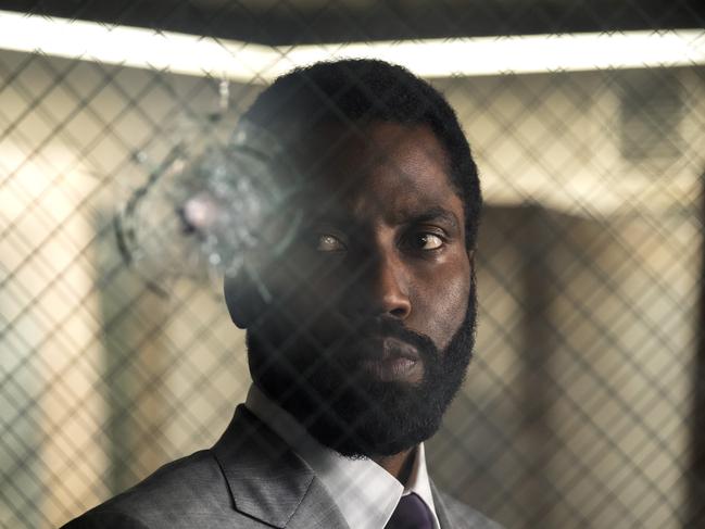 John David Washington in a scene from Tenet, which is set to be a big drawcard for cinemagoers.