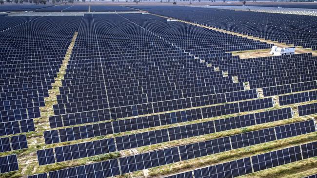 A solar farm on the outskirts of Gunnedah, NSW. Picture: Getty Images