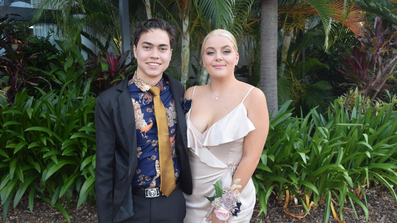 Eran Kirkpatrick and Chelsea Waller at the Whitsunday Christian College school formal. Picture: Laura Thomas