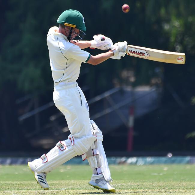 Brisbane Boys’ College batsman Ryan Atley. Picture, John Gass