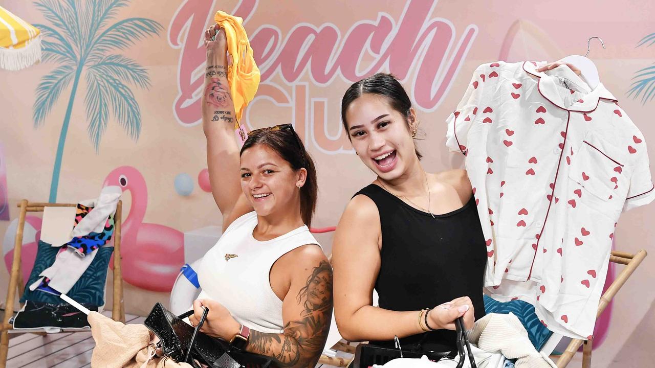 Brianna Glover and Tamzin Henderson at the opening of the 3-day pop up store Shein, Brookside Shopping Centre. Picture: Patrick Woods.