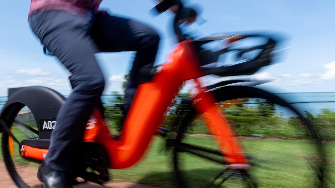 Aussie commuters are gravitating toward E-bikes. will be available via the same system and app as their already popular e-scooters. Picture: Che Chorley