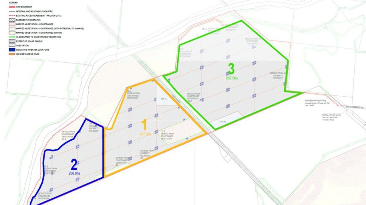 The Haughton solar farm proposal spans across three stages alongside the Haughton River.