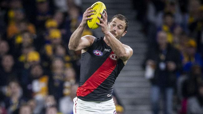 Tom Bellchambers flies for a mark. Picture: AAP