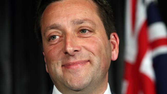 Matthew Guy concedes defeat at the 2018 state election. Picture: David Crosling