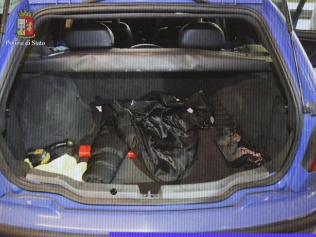 Ayling says she was transported in this car boot.