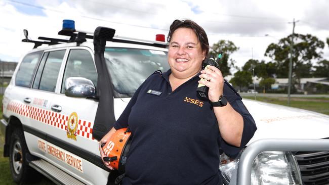 SES Deputy Local Controller for South Eastern Region Leanne Woollard reflects on the 10 year flood anniversary at Pimpama SES headquarters. Photograph: Jason O'Brien