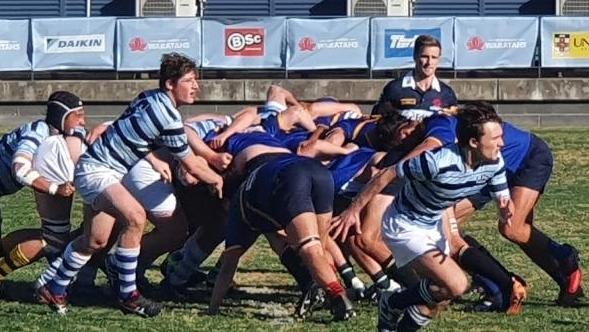 GPS v Sydney players in action at the trials.