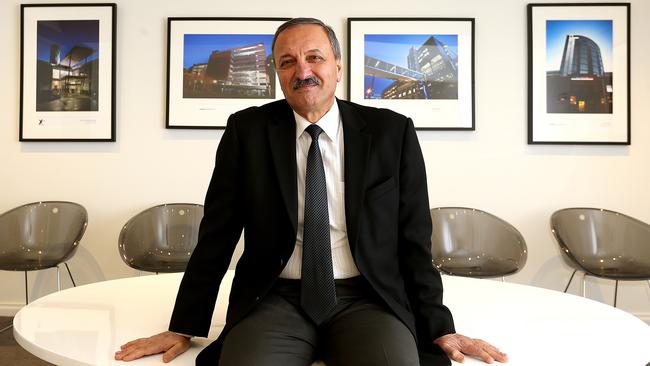 Hobart's Ali Sultan in his offices on the top floor of the Commonwealth Bank building in Liverpool St