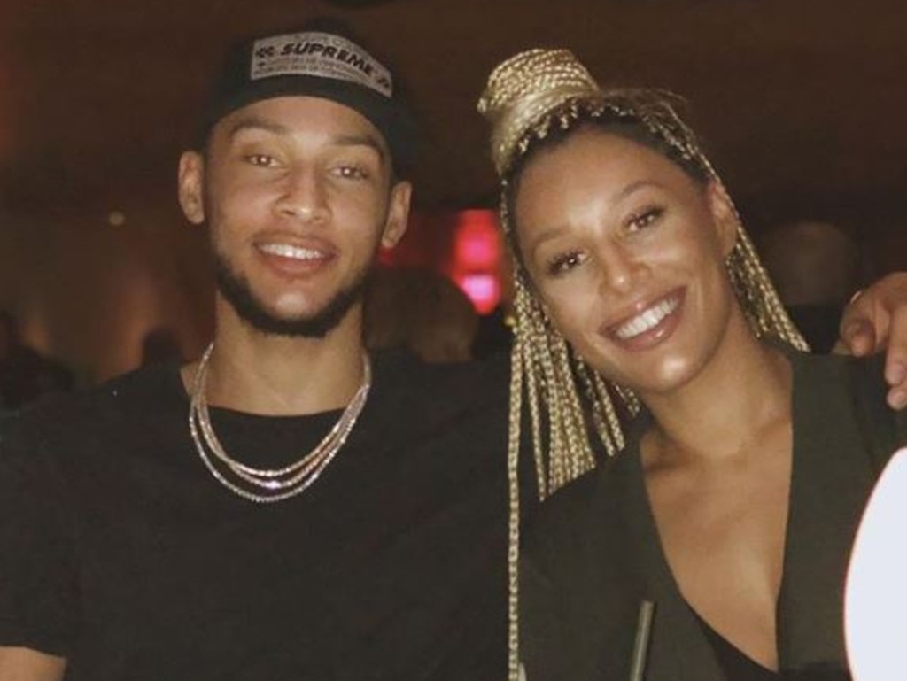 Ben Simmons with his sister Olivia.