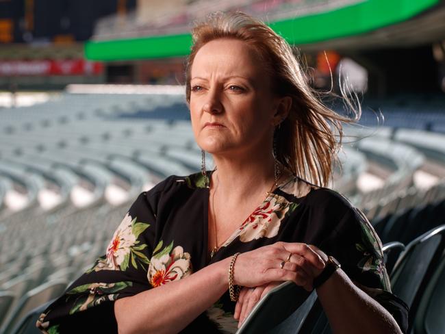 Suzie Ratcliffe at Adelaide Oval, from where her sister Joanne was abducted.