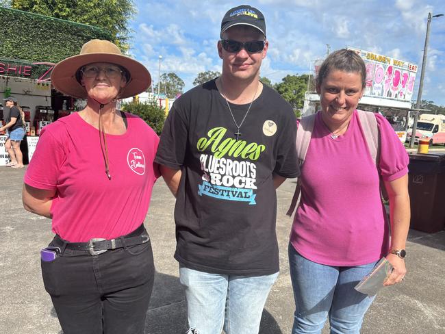 Donna Gibert, Jordan Gaffel and Elle Beauchamp enjoying the sights of the Fraser Coast Show.