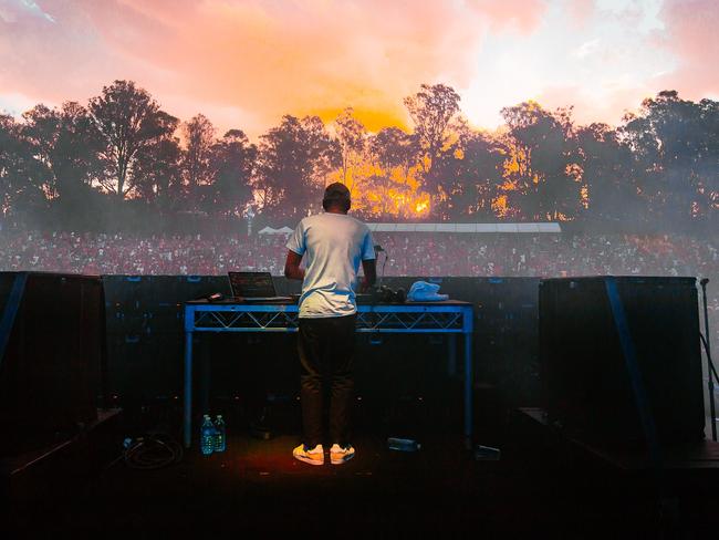 Kaytranada performing at last year’s FOMO. Picture: Mitch Lowe