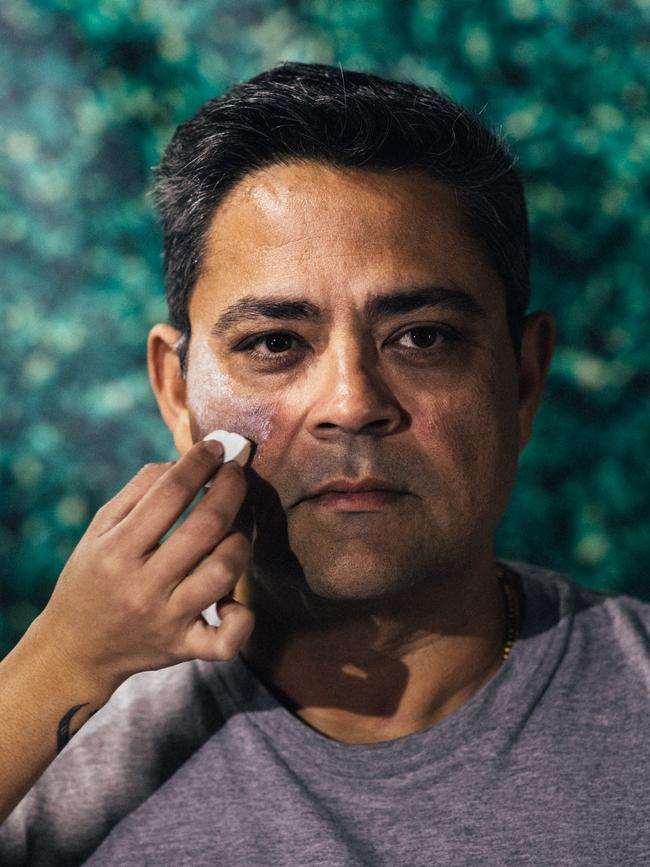 COO Bikash Randhawa sat for about three hours as makeup was applied.