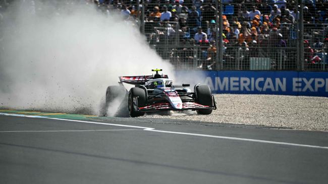 Bearman has endured a horror weekend. (Photo by Paul Crock / AFP)