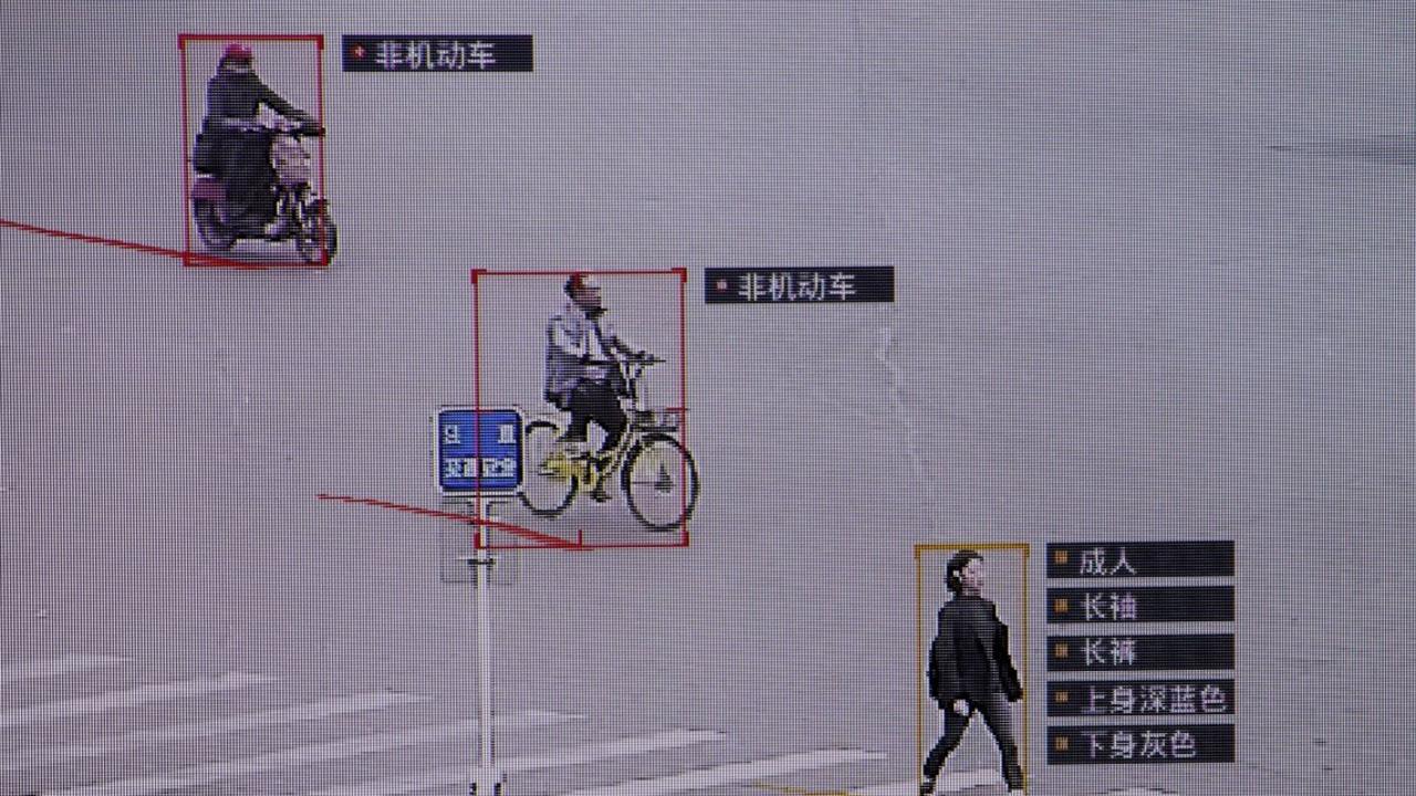 Surveillance software that helps identify details about people and vehicles was demonstrated in Beijing last year. Picture: REUTERS