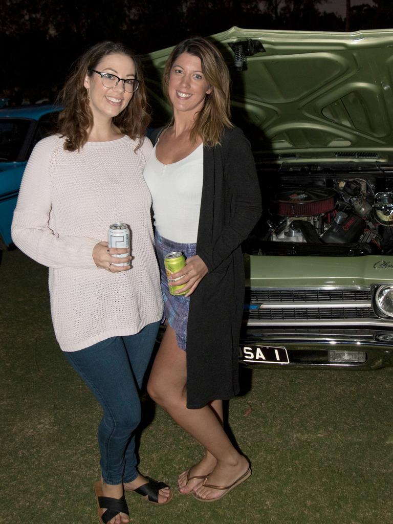 Kym Salmon and Lisa Newman at the Gold Coast Retro Night Cruise. Picture: Andrew Meadowcroft.