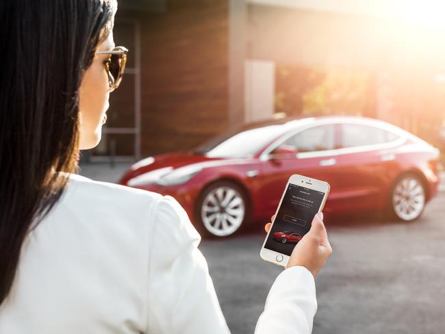 The Tesla Model 3 allows you to use your smartphone as a key.