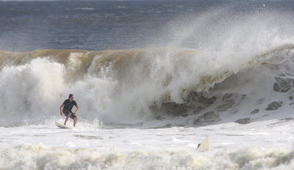 Alexandra Headland gets good lefts and rights for longboarders and shortboarders alike. Picture: Nicholas Falconer