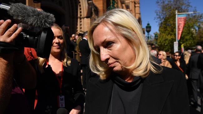 Former Australia Post boss Christine Holgate is seen following the NSW State Funeral for Carla Zampatti in Sydney. Picture: NCA NewsWire/Joel Carrett NCA NEWSWIRE POOL