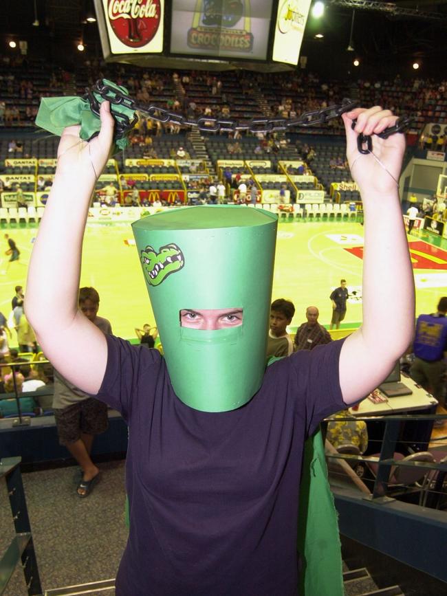 Crocs v Victorian Titans at the Swamp, game 2 of semi finals, Kira Gordon 16yo of Oak Valley dressed up as Croc Kelly.Picture: Scott Radford-chisholm sr417012