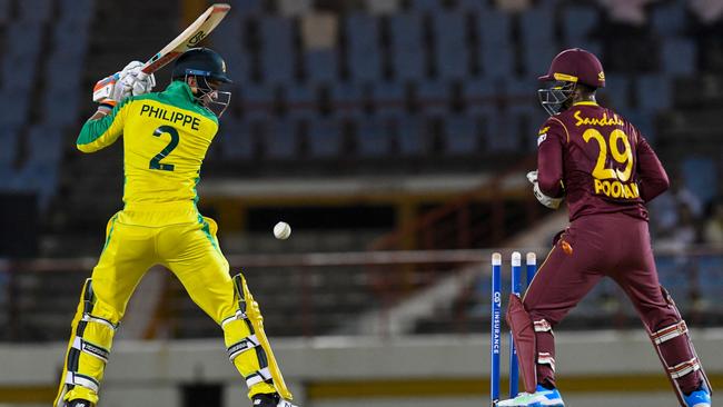 Josh Philippe didn’t enjoy success in the West Indies. Picture: Randy Brooks / AFP