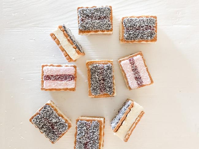 A new take on old favourites – Iced Vovo Lamington Cheesecake Slices