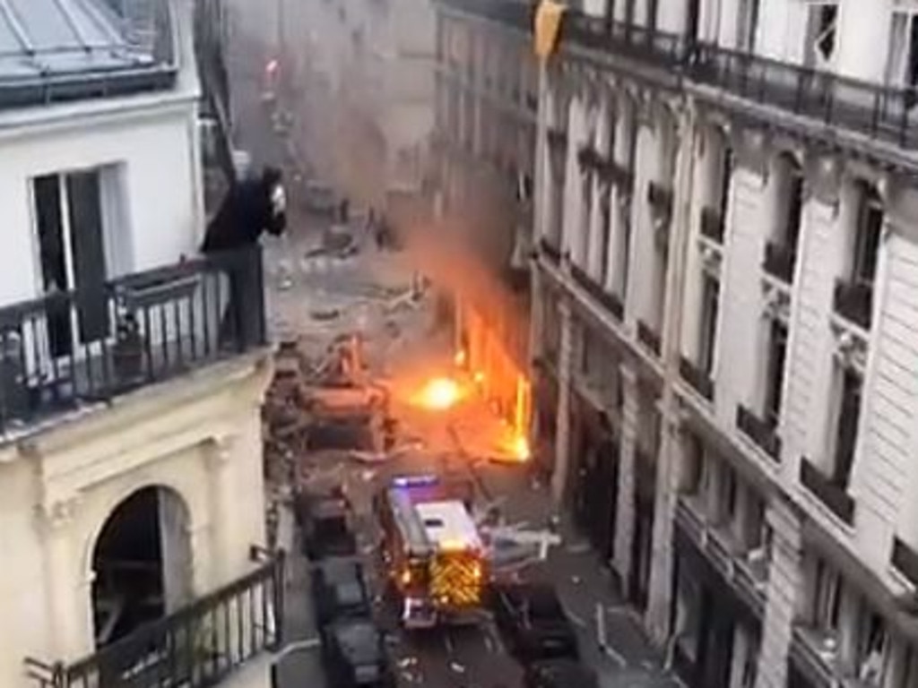 The explosion that occurred in Paris. Picture: Supplied/Snapchat via Storyful