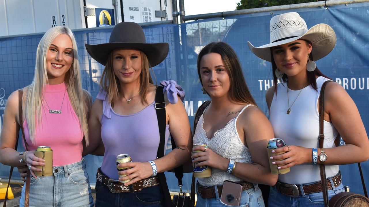 Monique Wilson, Taylor Stratford, Jemm Fletcher and Hayleigh Quagliata at the Ariat APRA National Finals Rodeo at Gracemere CQLX, Saturday, November 12, 2022.