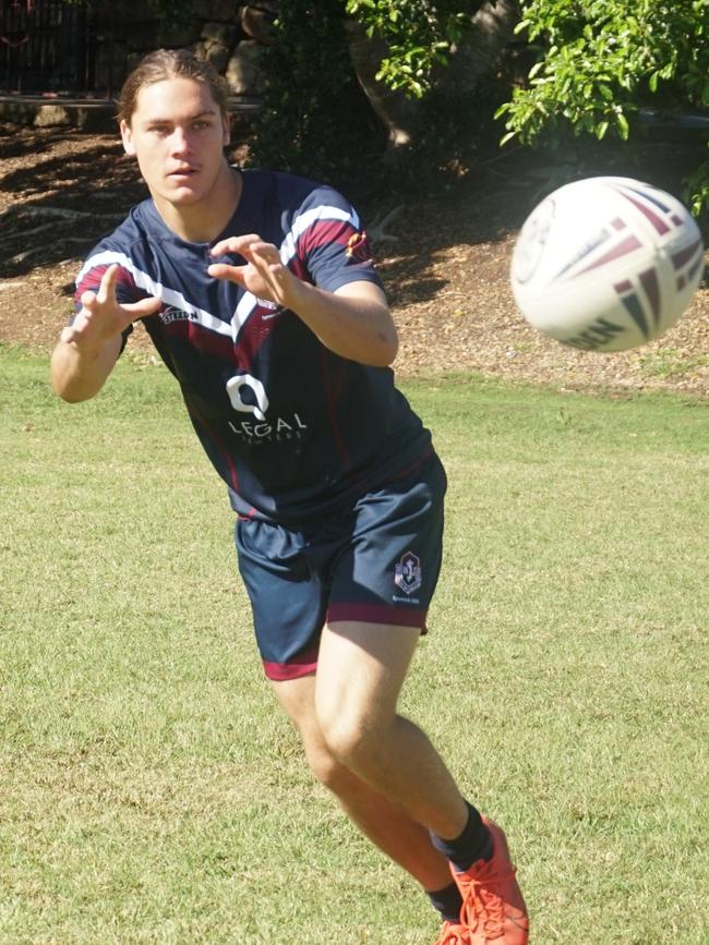 Ipswich State High back Damien Burrows returned to form with two superb tries.