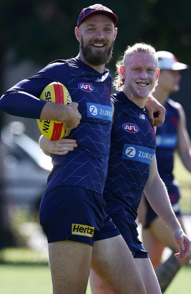 Max Gawn says he’s had to be firm with Oliver at times. Picture: Michael Klein