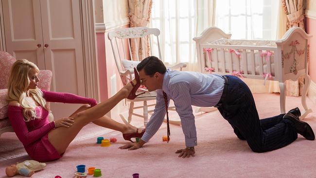 Margot Robbie and Leonardo DiCaprio in The Wolf of Wall Street.