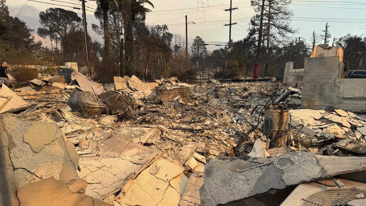 Jason and Alina Kiessling with daughter Blaise, 4, lost their Altadena home in the California wildfires in January. Photo: Supplied