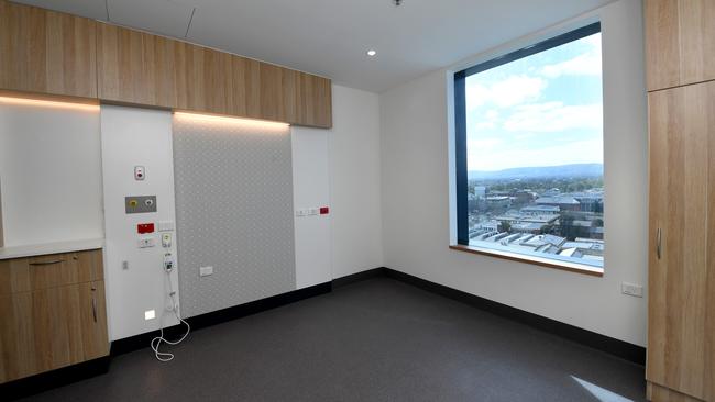 One of the hospital rooms with a view of the Adelaide Hills. Picture: Tricia Watkinson