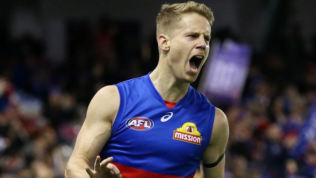 Lachie Hunter celebrates a goal. Picture: Michael Klein