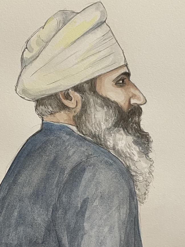 Rajwinder Singh has formally entered a plea of not guilty to the murder of Toyah Cordingley. Picture: Sketch artist by Julie Haysom