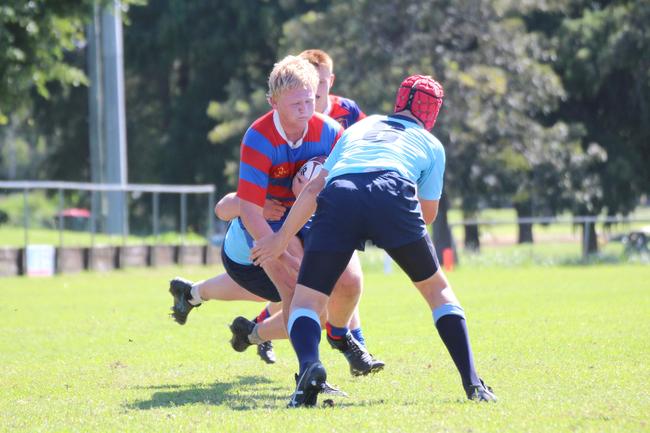 Ballymore Cup rugby action at the Albany Creek Brumbies Junior Rugby Union Club on Friday, April 12, 2024.