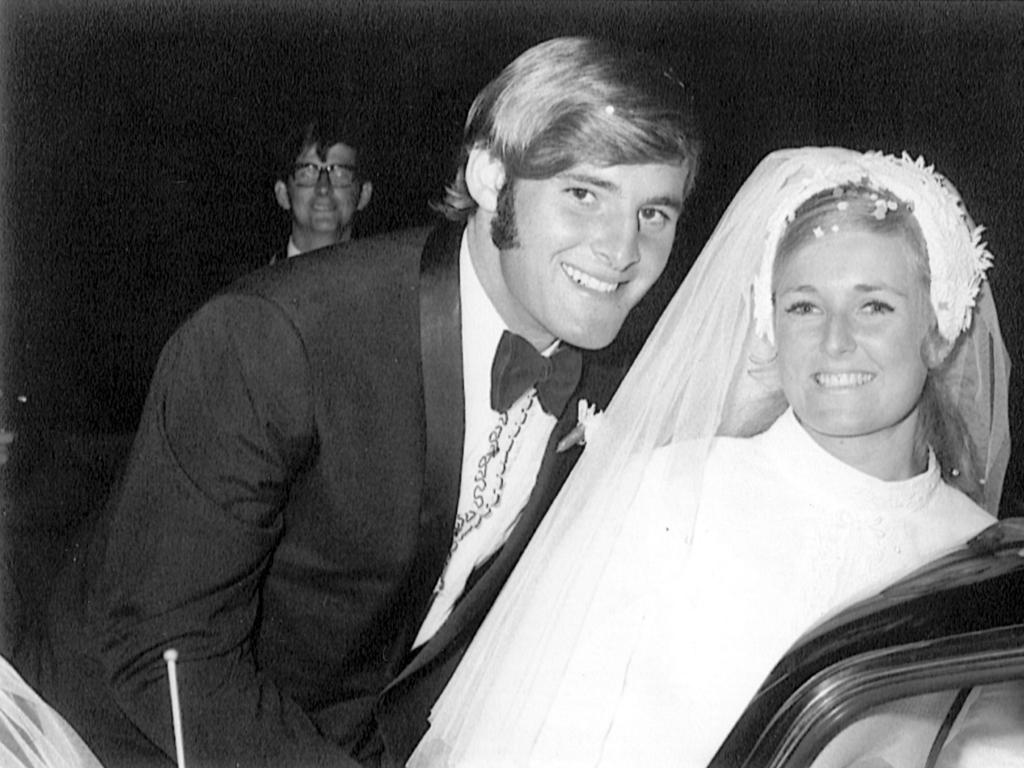 Chris Dawson and his wife Lynette on their wedding day in 1970.