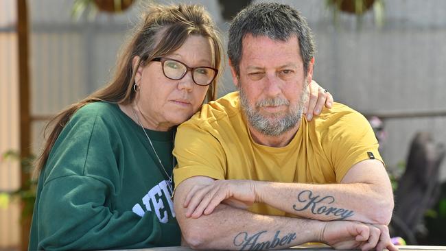 Janet Wells and Steve Egberts lost their grandchildren Amber Rigney and Korey Mitchell in 2016. Picture: Keryn Stevens