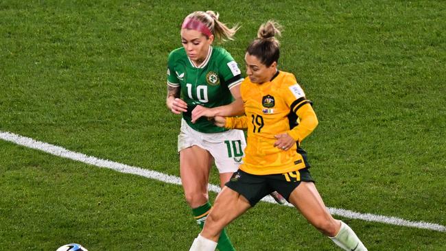 Katrina Gorry was an absolute menace in the Australian midfield. Picture: AFP