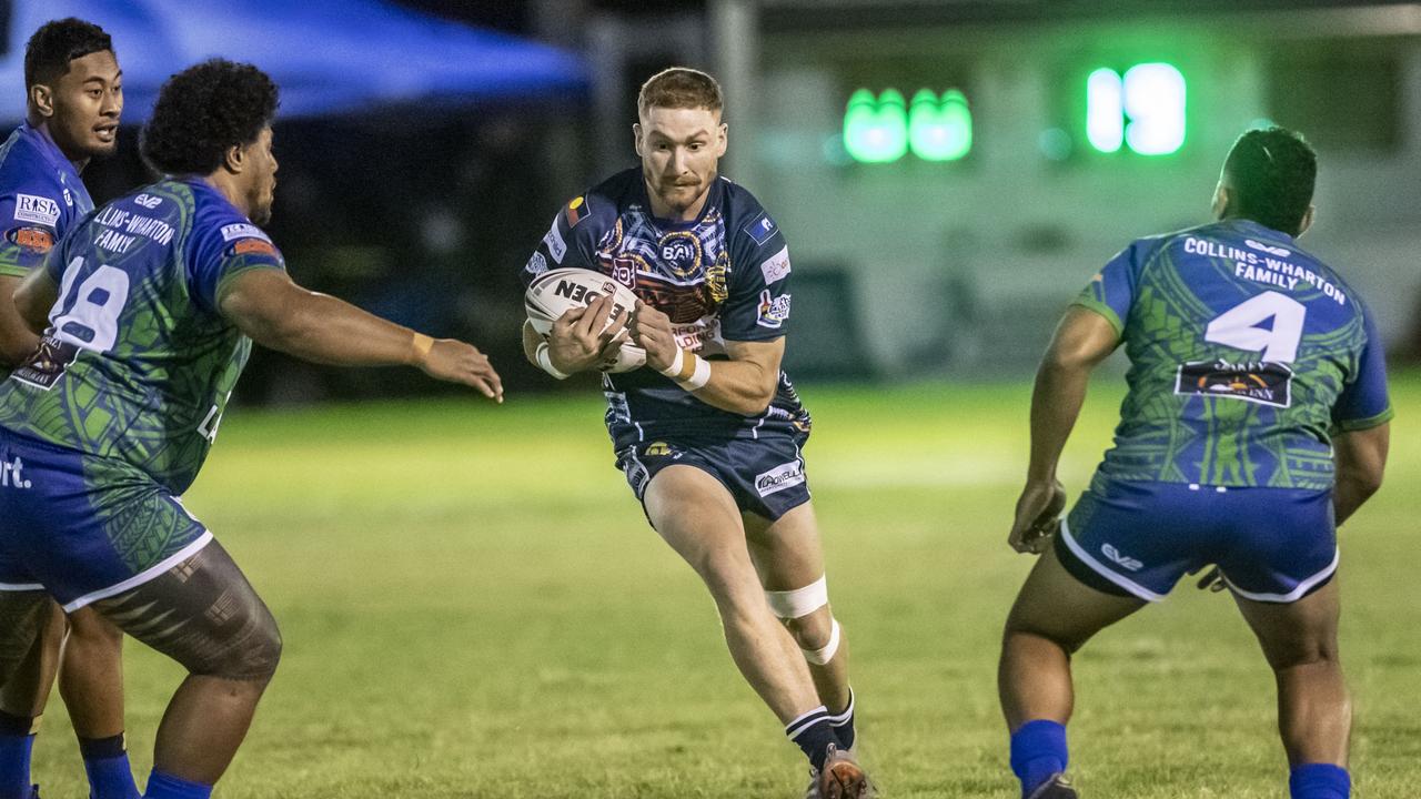 Austin Jennings for Emus in the 2023 TRL Cultural Cup. Picture: Nev Madsen.