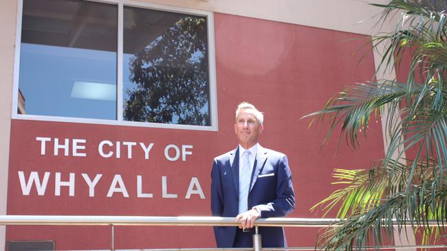 GFG Alliance head of government relations Mark Scholem at Senate inquiry into regional jobs in Whyalla in October. GFG says the town has a bright future. Picture: Chris Russell