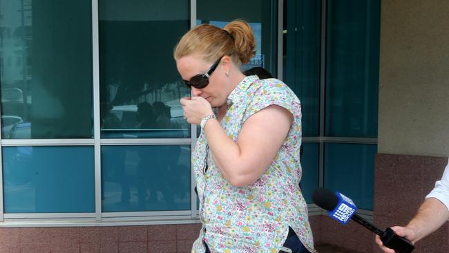 Former Goodstart Early Learning employee Dionne Batrice Grills, 34, leaves the Cairns watch house after being granted bail in February 2020. PICTURE: STEWART McLEAN